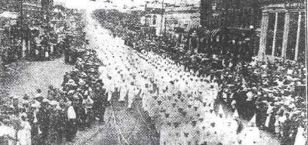 Ku Klux Klan Rally, Michigan Avenue in Lansing on Sept. 1, 1924